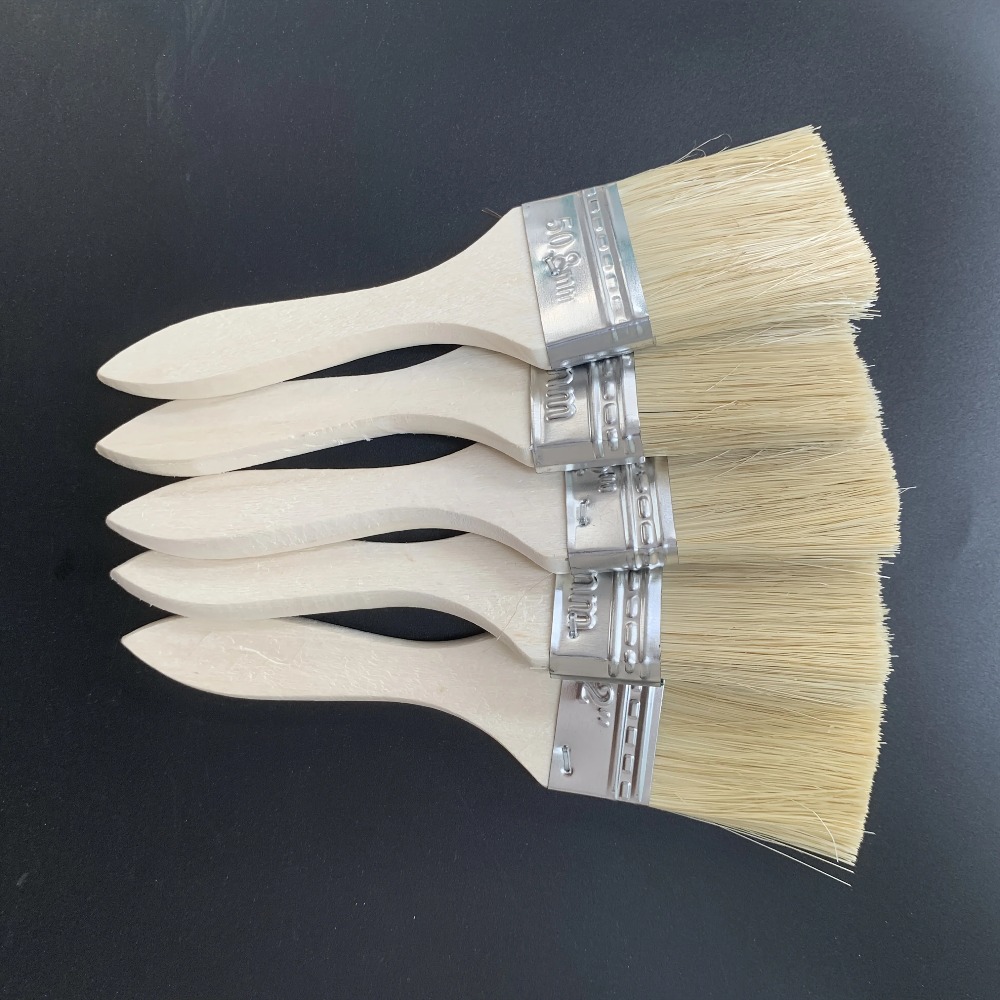 Furniture Hardware Supplies - Wooden Paint Brush Set with Ergonomic