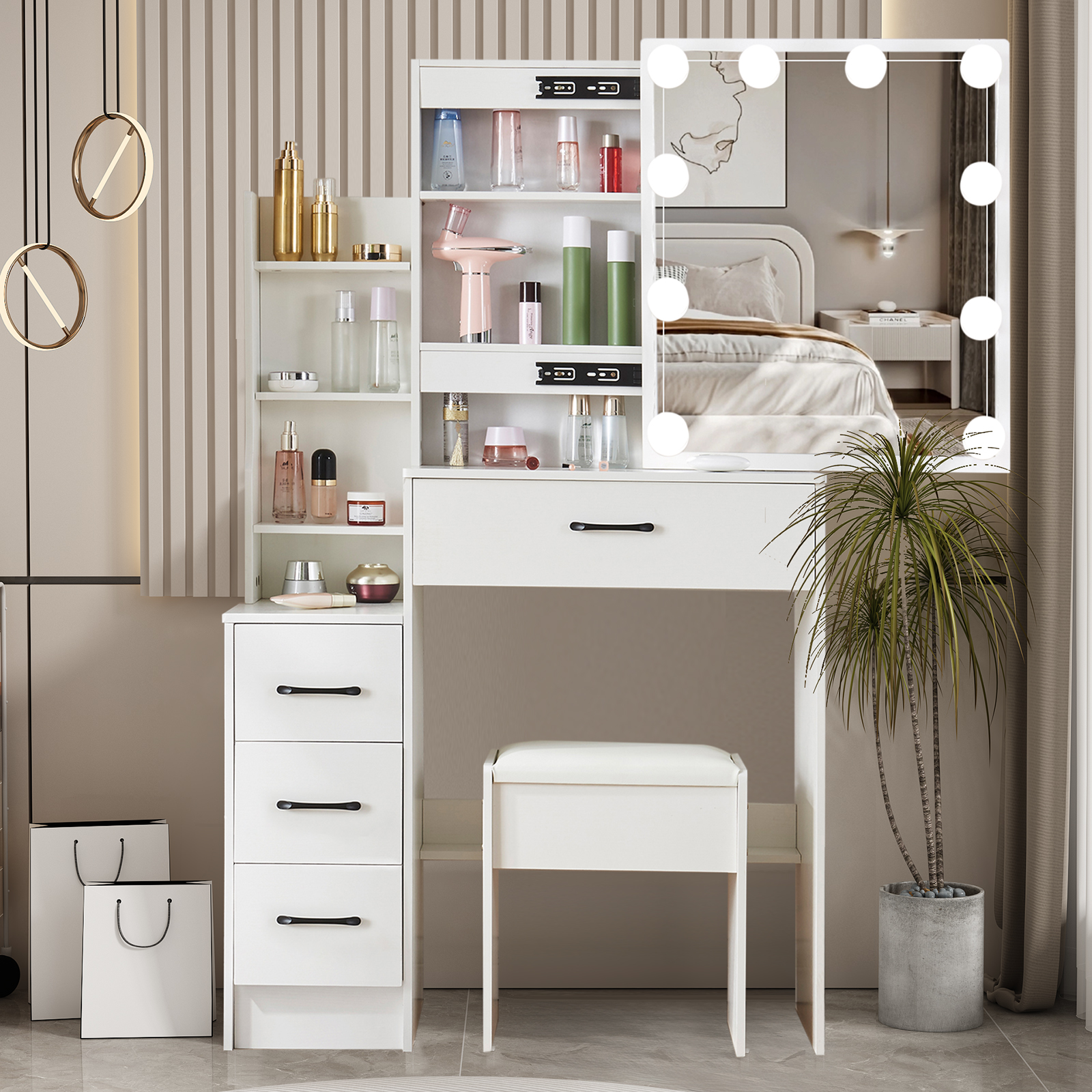 White Wooden Vanity Dressing T - Furniture Hardware Design 리뷰 및 가격