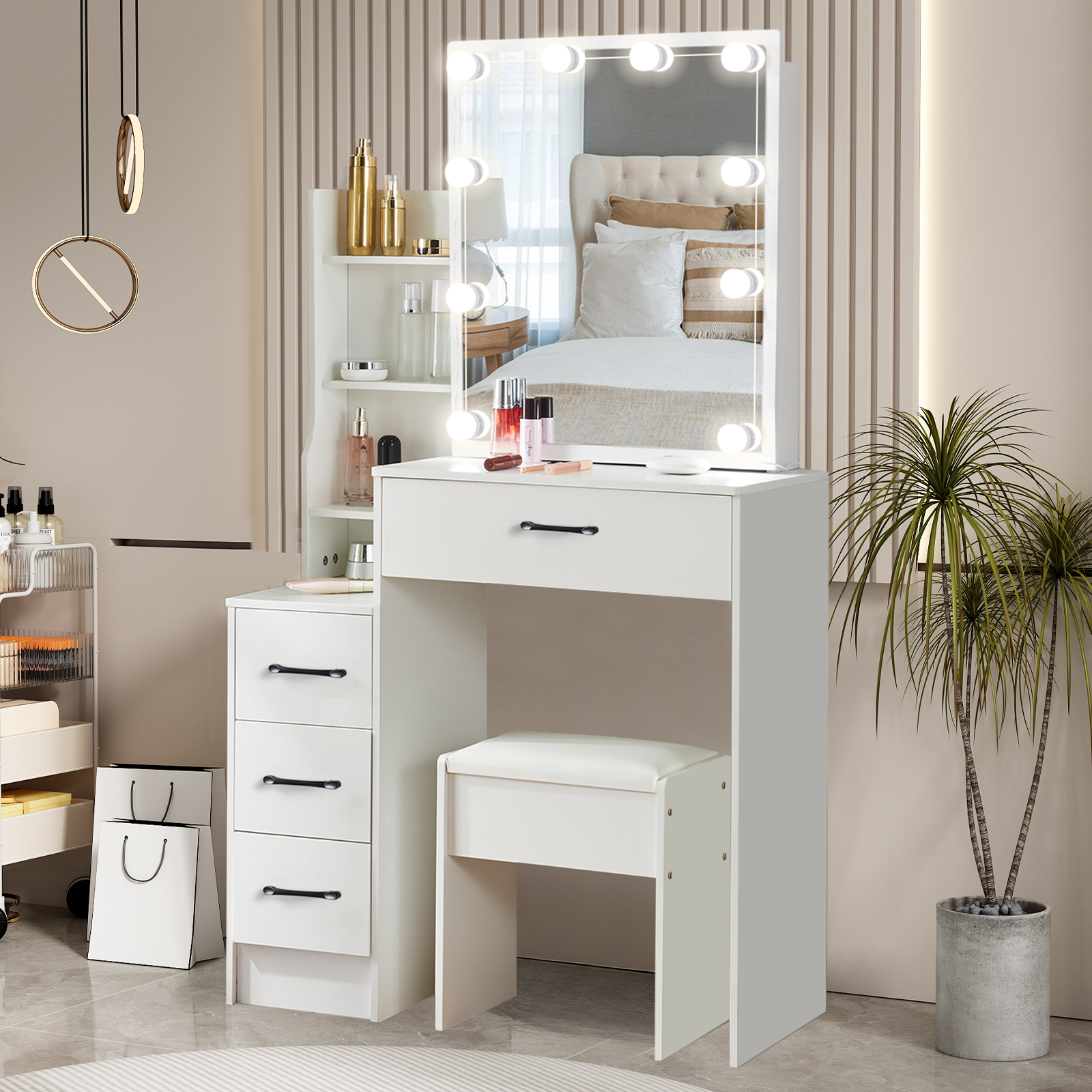 White Wooden Vanity Dressing T - Furniture Hardware Design 리뷰 및 가격