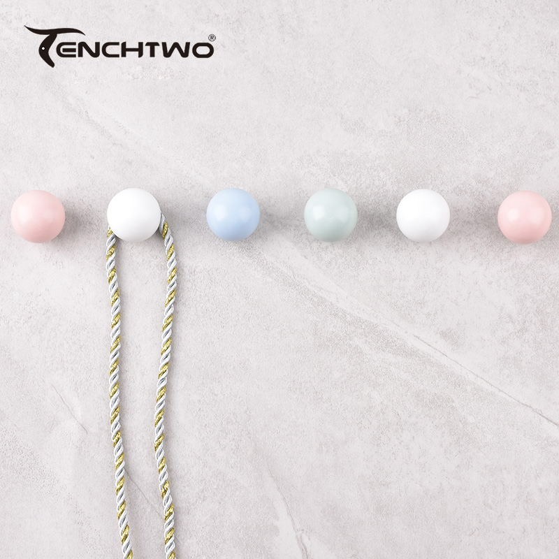 Round Ceramic Hook Clothes Han - Furniture Hardware Supplies 리뷰 및 가격