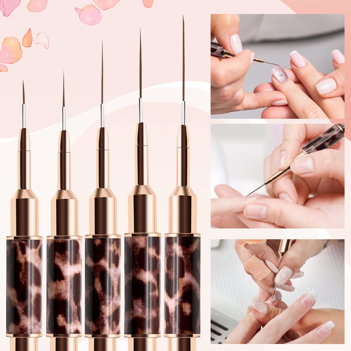 Liner Brush for Nails,5Pcs Dou - Furniture Hardware Nails 리뷰 및 가격