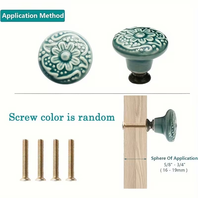 12pcs Ceramic Cabinet Knobs, F - Furniture Hardware Design 리뷰 및 가격