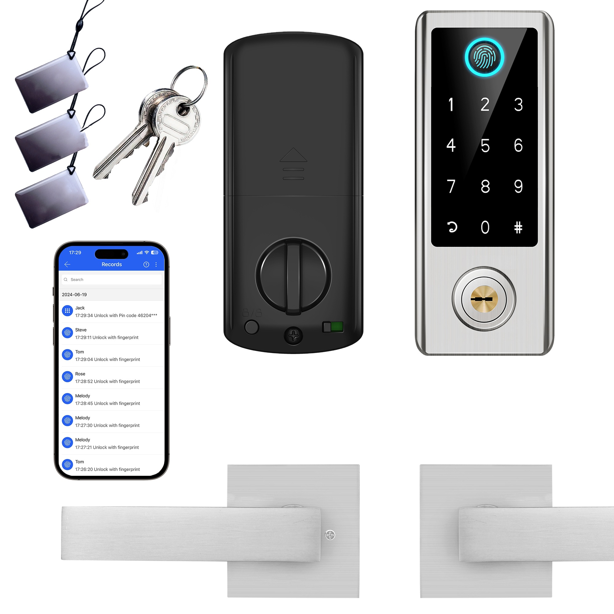Smart Locks For Front Door Wit - Door Handle Bar 리뷰 및 가격