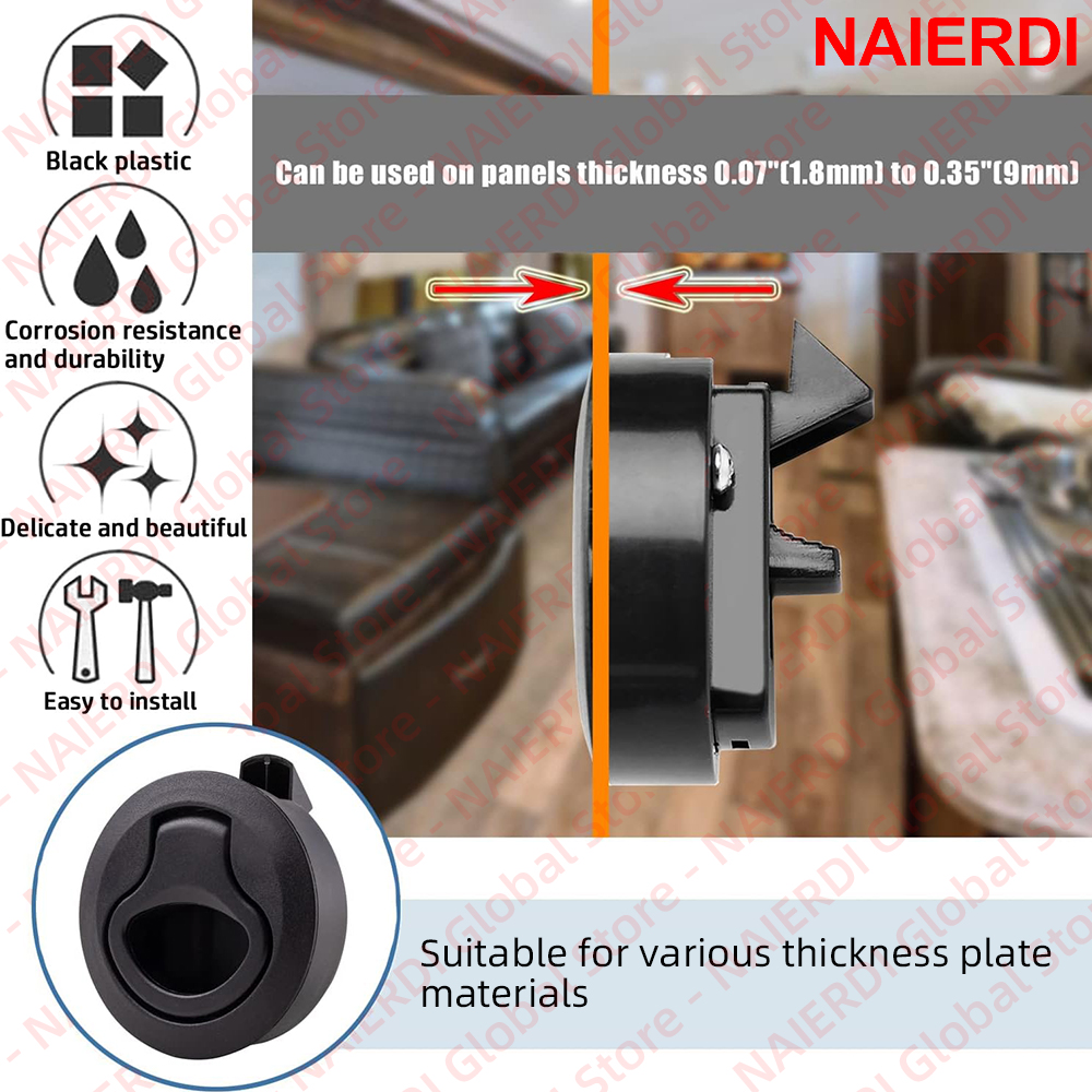 NAIERDI 2/5 Pieces Round Flush - Door Handle Bar 리뷰 및 가격